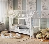 Alcube Hausbett 90x200 cm Henni Premium mit Rausfallschutz, Lattenrost ohne Bettkasten |...