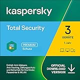 Kaspersky Total Security 2022 | 3 Geräte | 1 Jahr | PC/Mac/Mobile |...