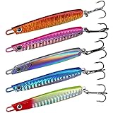 THKFISH Pilker 5 stück Köder Vertikaler Metallfisch Metallpilker für Dorsch...