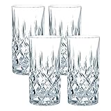Nachtmann 4-teiliges Longdrink-Set, Cocktailgläser, Kristallglas, 375 ml, Noblesse,...