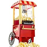 Gadgy Popcorn Maschine | Retro Popcorn Maker | Heissluft Ohne Fett Fettfrei Ölfrei, aus...