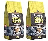 Holzkohlewerk Lüneburg Cocos Grillketts Premium Grillbriketts aus Kokos-Kohle - 20kg -...