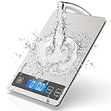NBPOWER Küchenwaage Digital，Küchenwaage 10KG Grau Digitalwaage...