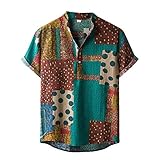 Hawaii Hemd Männer Langarm Regular Sommer Regular Basic Sommerhemde Herren Knopf...