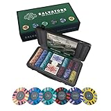 Bullets Playing Cards, Pokerset Salvatore, Pokerkoffer mit 300 Clay Pokerchips mit Werten,...