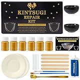 deuvuo Kintsugi Reparatur Set, 21 Pcs Japanisches Kintsugi Set Gold Zum Einfachen...