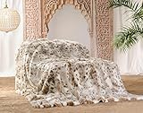 Felldecke Schneeleopard als Fellimitat in 5 Größen Webpelzdecke Kuscheldecke Tagesdecke...