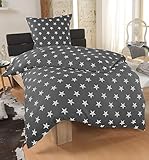 DreamHome 2 teilige Sterne Bettwäsche Bettbezug 135x200 und Kissenbezug 80x80,...