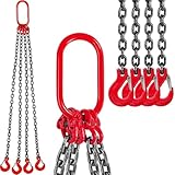 4-Tonnen-Kettengehänge – 1 m / 2 x 8 mm, viersträngig, mit pulverbeschichtetem...