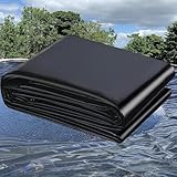 Schwarze Teichfolie mit Unterlage – robuste Wassergartenmembran für Fischteiche,...
