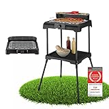 TZS First Austria Standgrill | 2000 W Elektrogrill mit Temperaturregler & Wärmereflektor...