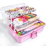 LINAYE 3000+Pcs Bastelset für Kinder Bastelbox Bastelmaterial Set,Bastelkoffer...
