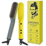 Bartglätter Kamm für Männer, Axceed 2-in1 Elektrischer Haarglätter, Prämie...