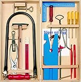 Pebaro 450 Laubsägeset im Holz-Klappkasten, 23 Teile, komplettes Set Schreinerkasten,...