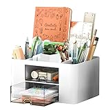 LONNEY Schreibtisch Organizer 5 Fächer Stiftehalter Schreibtisch Tisch...