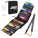 DUBUOZA Dual Brush Pen Set,120 Farben Filzstifte Set,Filzstifte Dicke und...