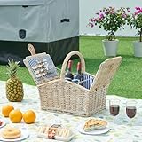 casa.pro Picknickkorb Lumparland Komplettset für 2 Personen mit Deckel...