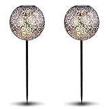 bmf-versand® Solarlampen für außen garten 2er Set - Gartendeko für draußen - Solar...