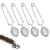 Kronwahl 4 STÜCK Teezangen aus rostfreiem Edelstahl, Ø 4,5 cm, Teesieb für...