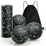 Faszienball und Faszienroller Set, Kleiner Massageball Faszienroller für Wirbelsäule,...