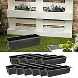 Cepewa Pflanzkasten passend für Europaletten 12er Set aus Kunststoff...