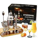 Cocktail Shaker Set, Edelstahl 12-teiliges Cocktail Bar Set Barzubehör, Cocktail Set...