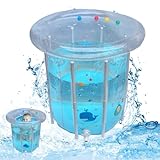 Kleinkindpool, Kiddie Pool 29,5 x 31,5 Zoll aufblasbarer Babypool -Cartoon -Muster Baby...