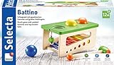Selecta 62017 Battino, Klopfbank aus Holz, 22 cm, bunt