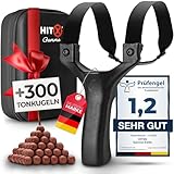 HITX® Zwille Steinschleuder Profi Bundle Set | Für Große Hände & Einfacher...