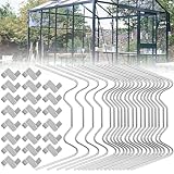 THATSRAD 100 Stück Gewächshaus Klammern Gewächshausklammern Edelstahl Gewächshausclips...