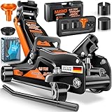 MASKO® Wagenheber hydraulisch 2,5T Flache Hubhöhe 85-360mm 3X Gummiauflage KFZ...