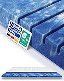 8 cm hoch - 7-Zonen Deluxe Gelschaum-Topper 180x200 cm mit RG 50 - Hochwertiger...