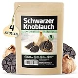 Schwarzer Knoblauch, 4 Knollen fermentierter Knoblauch aus Spanien, 90 Tage fermentiert,...