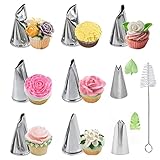 Spritztüllen Blumen Set, 10-teilig spritztüllen edelstahl Edelstahl Torten Dekoration...