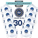 FFP3 Maske mit Ventil - Atemschutzmaske FFP3 R WIEDERVERWENDBAR (30 STK.) - Made in EU CE...