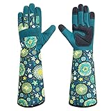 Lang Gartenhandschuhe Dornenfeste Rosenhandschuhe Stichfest Anti-schneiden Dornensichere...