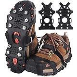 Trusiel Spikes für Schuhe, Schuhspikes 11-Stud Ice Klampen Schuhkrallen Schneeketten...