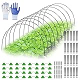 Piashow Pflanztunnel Bögen, 30 PCS Garden Tunnelbögen Tunnelbögen Hochbeet...