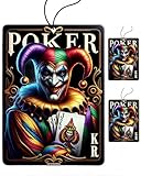 3x Duftbaum Auto Lufterfrischer Poker Joker Schwarz Auto Tuning Deko mit Neuwagenduft New...