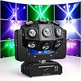 Moving Head 180W LED Disco licht RGBW Partylicht DMX - 512 Bühnenlichter DJ lichter für...
