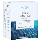 Sanhelios® OMEGA 3 1000 mg Fischölkapseln - Hochdosiert - 180 mg EPA & 120 mg DHA je...