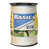 Kerbl Basic PE-Seil, Weidezaun Elektroseil Elektrozaun Kordellitze 6mmx200m...