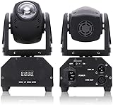 UKing LED Moving Head Beams d-mx Lichteffekt Mini LED Pinspot Licht RGBW 11/13 CH...