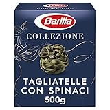 Barilla Hartweizen Pasta Collezione Tagliatelle con Spinaci, (1 x 500 g)
