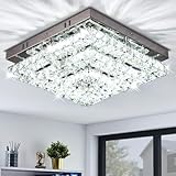 Cainjiazh 11.8” Kristallen kroonluchter LED kristal inbouw plafondlamp Moderne...