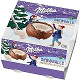 Milka Snowballs Milchcrème mit luftiger Füllung zum Auslöffeln – 4 große...