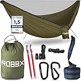 ROBBX® Hängematte Outdoor mit Moskitonetz für 2 Personen | 300kg Traglast |...
