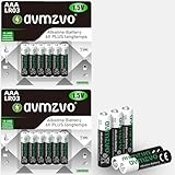 avmzvo AAA Alkaline Batteries,LR03 1,5V, langlebige Power，Leistungsstark,12 Stück,Kann...
