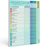 PACKLIST® Haushaltsplan Putzplan für Familien mit Kindern oder WG mit Aufgaben -...