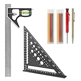 Kombi-Winkel-Set, 300 mm, Kombinationswinkel aus Edelstahl und 5 in 1, multifunktional,...